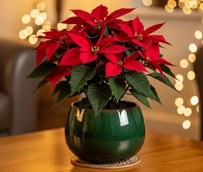 Simbolo absoluto navideño la Flor de Pascua o (Poinsettia)
