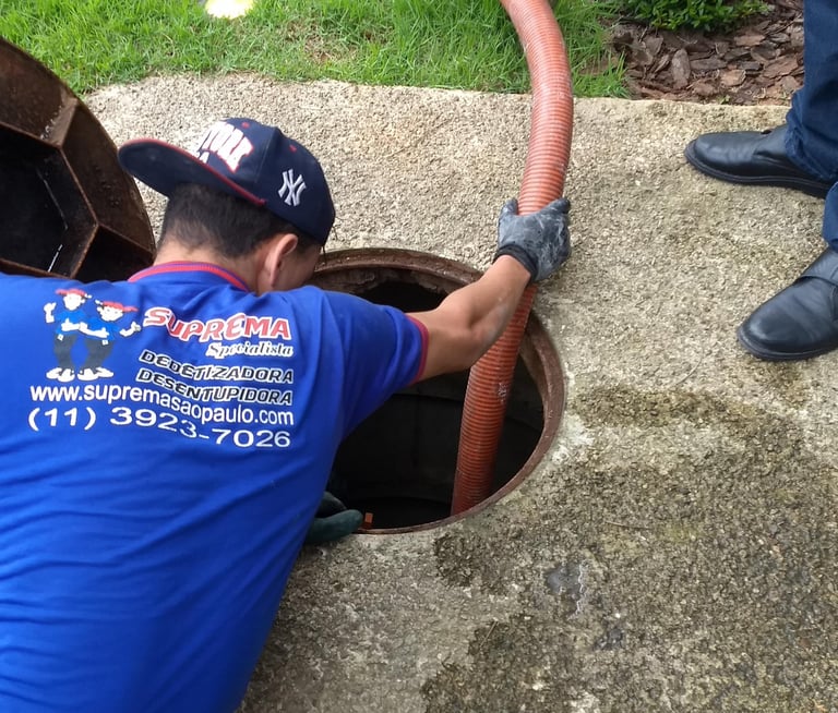 sucção de fossa séptica