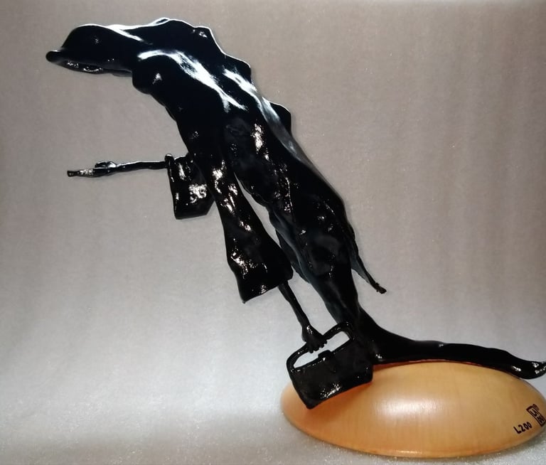 sculpture representing death at work