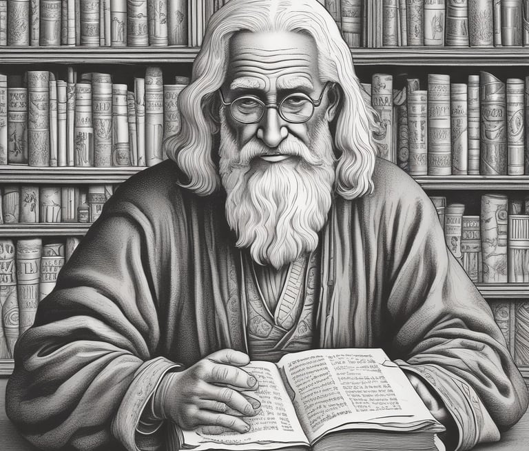 A serene landscape symbolizing the quest for knowledge.