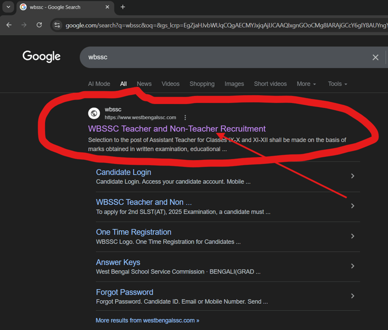 Official WBSSC Website Link For Teacher and Non-Teacher Recruitment and Admit Card Download 2026.
