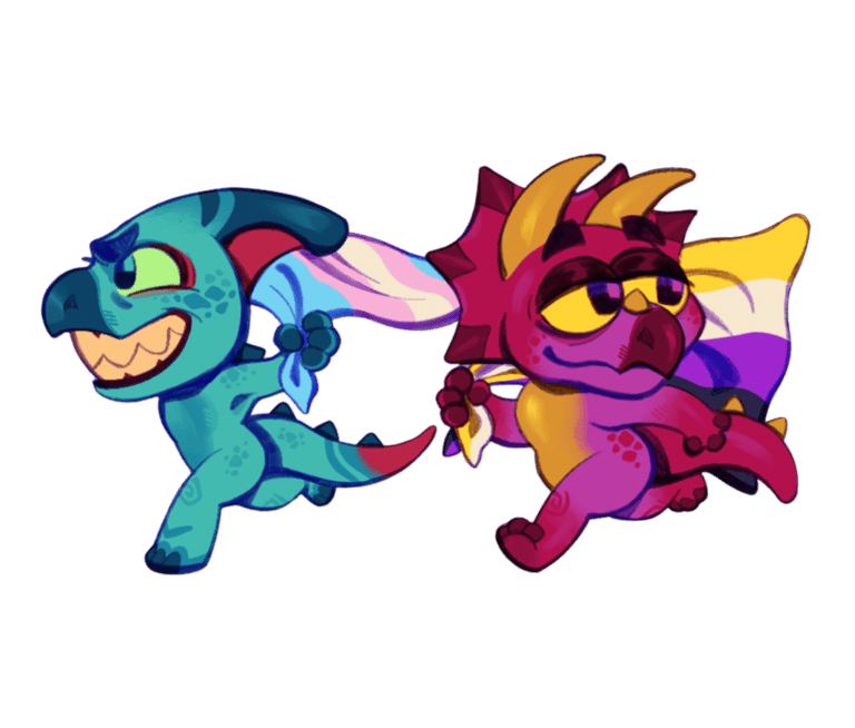 Dark Blue & Purple Dinosaurs