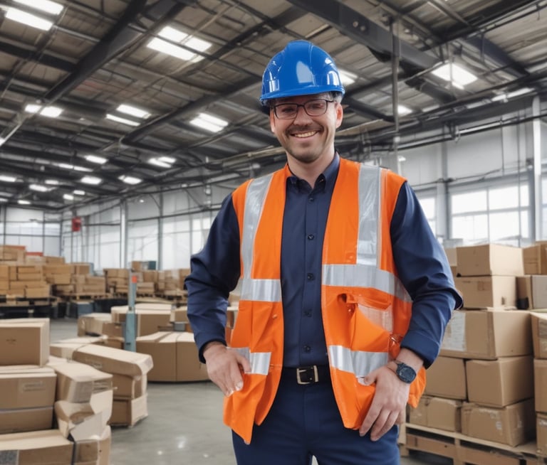 Factory floor where materials are being assembled into products