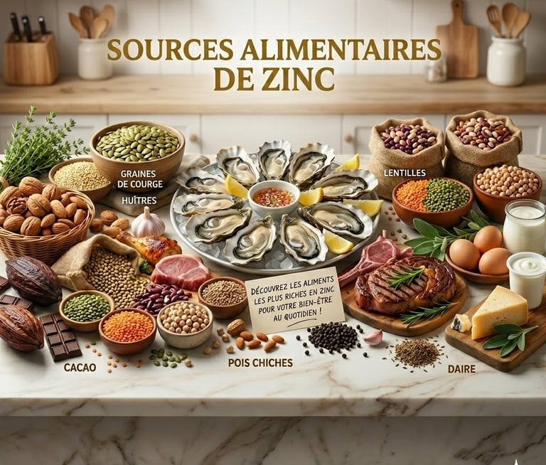 aliment contenant du zinc