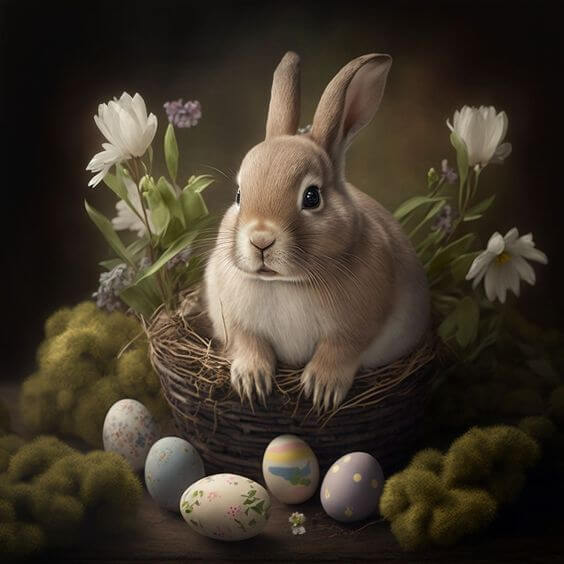 Easter - bunny - eggs