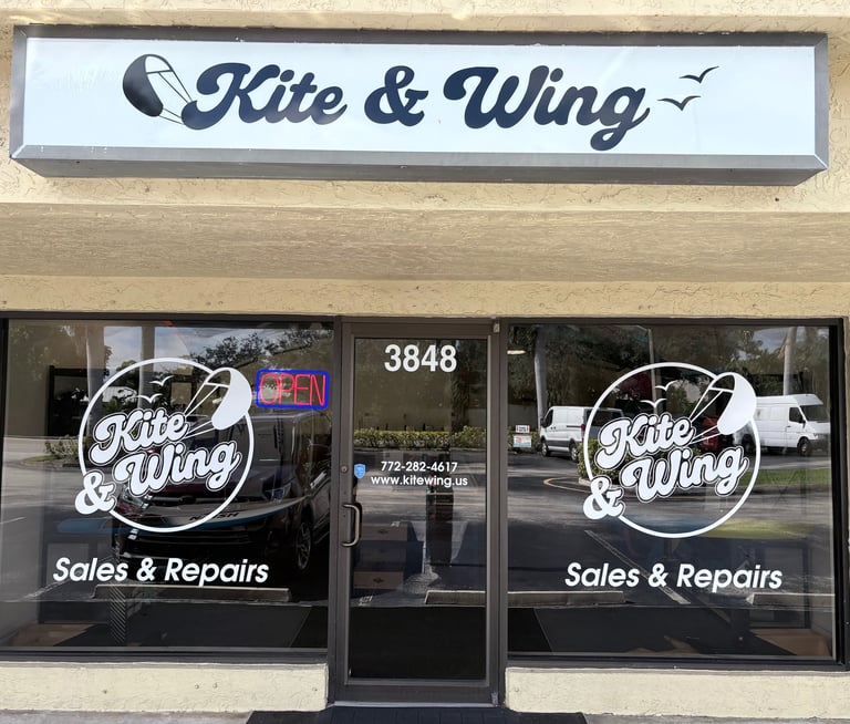 Kite & Wing kiteboarding and wing foil shop in Stuart Florida on SE Dixie Highway