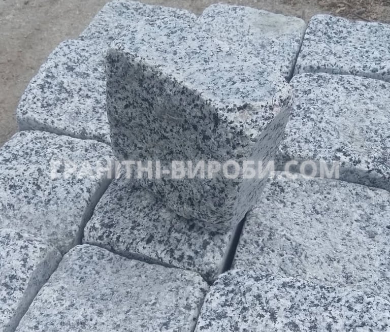 Галтована гранітна бруківка покостівка 10*10*5