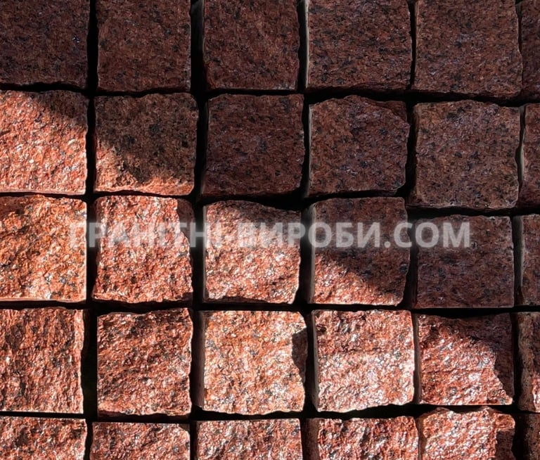 Колота гранітна бруківка лізник 10*10*5