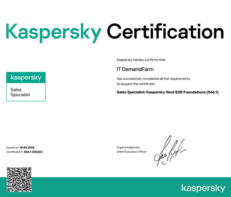 Kaspersky Certificate