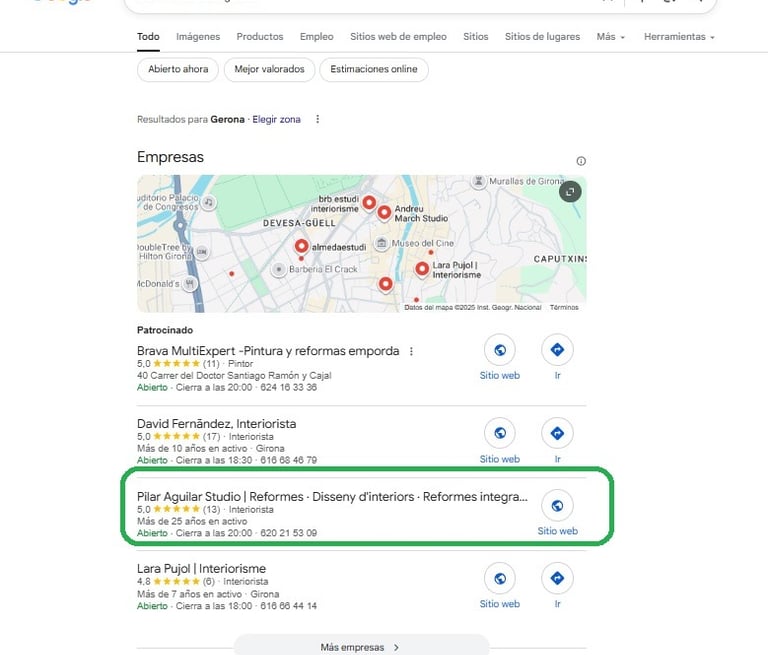 posicionamiento google business girona