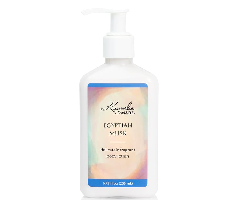 a bottle of egyptian musks hand soap