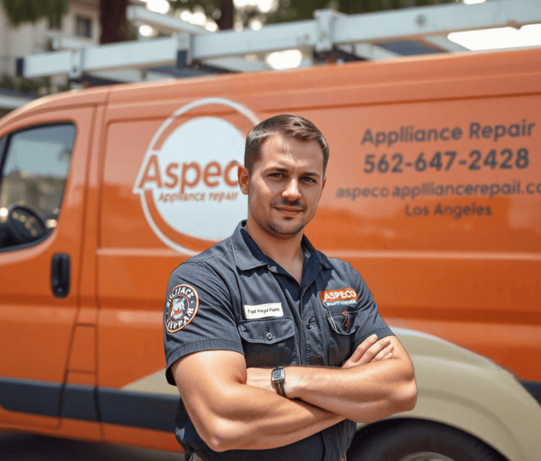 Aspeco appliance repair technician cargo van Los Angeles California