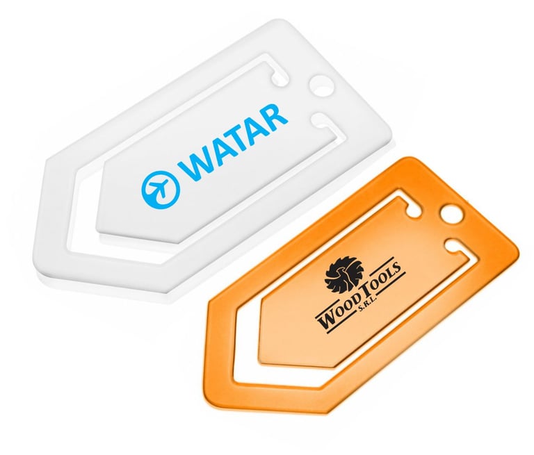 Clip de PVC impreso personalizado para empresas, eventos y acciones promocionales.
