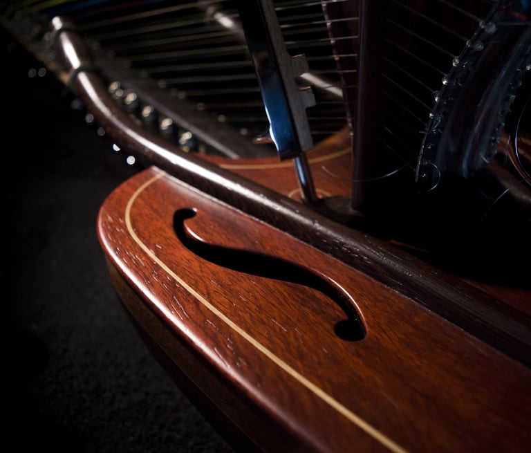 La table d'harmonie de la kora chromatique "Jazzy-Kora"
