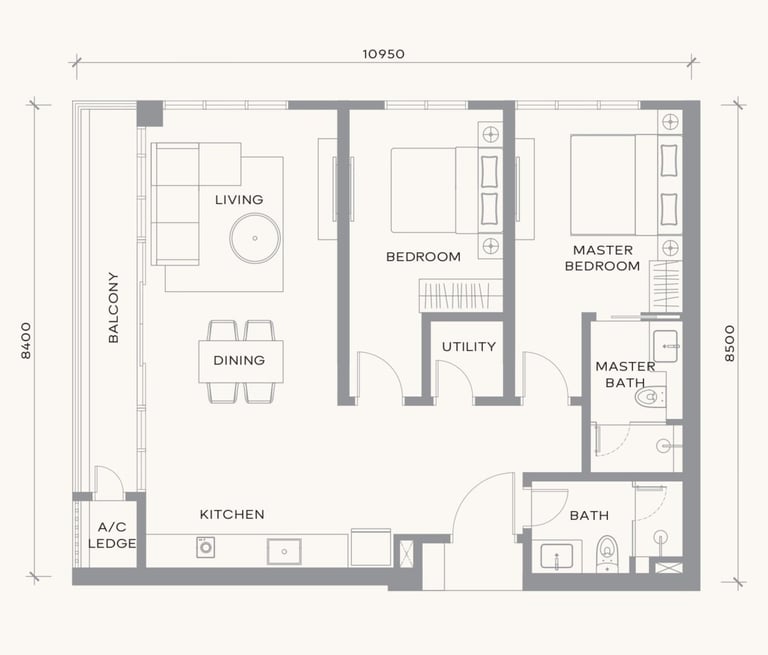 Layout Floor Plan Type E Khaya Residences Bangsar