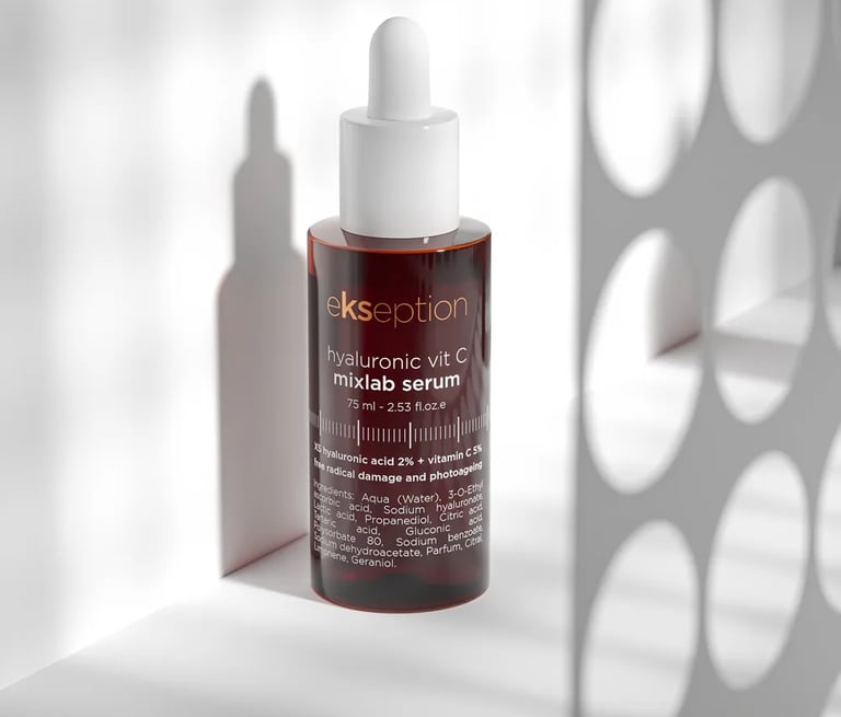 a bottle of skin care products on a shelf