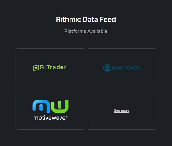 Take Profit Trader Rithmic Data Feed and Trading Platform