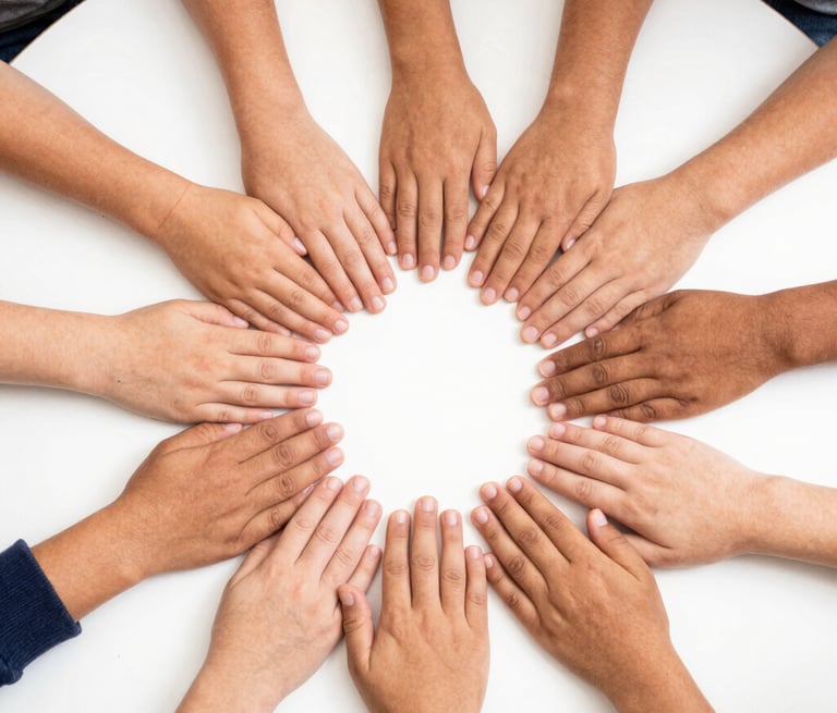 Close-up of colorful paintbrushes and palettes ready for creative use.