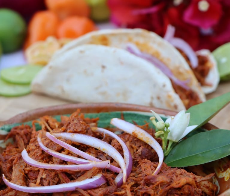 Foto de tacos de cochinita
