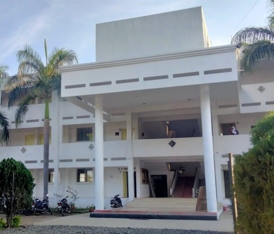 a building with a large white building with a large white building