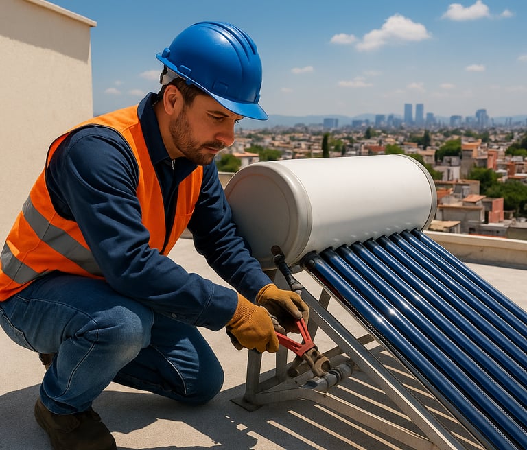 Instalación de calentador solar CDMX