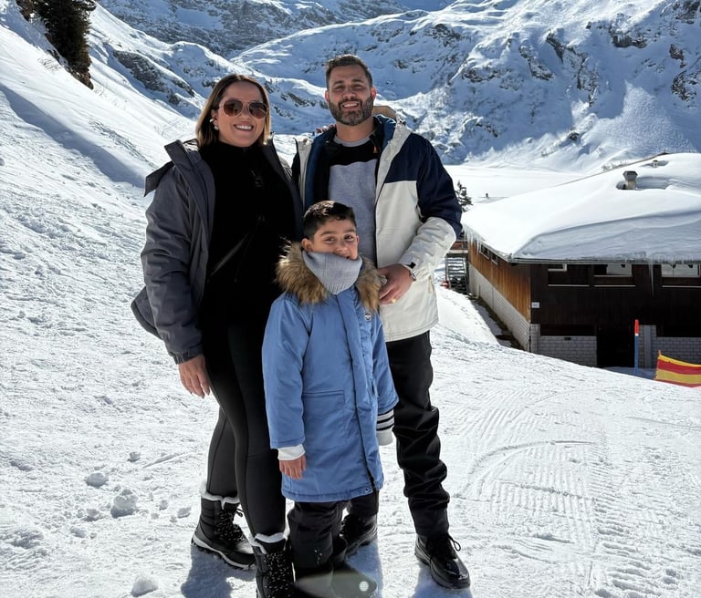 Família brasileira em passeio privativo Monte Titlis com Easy driver