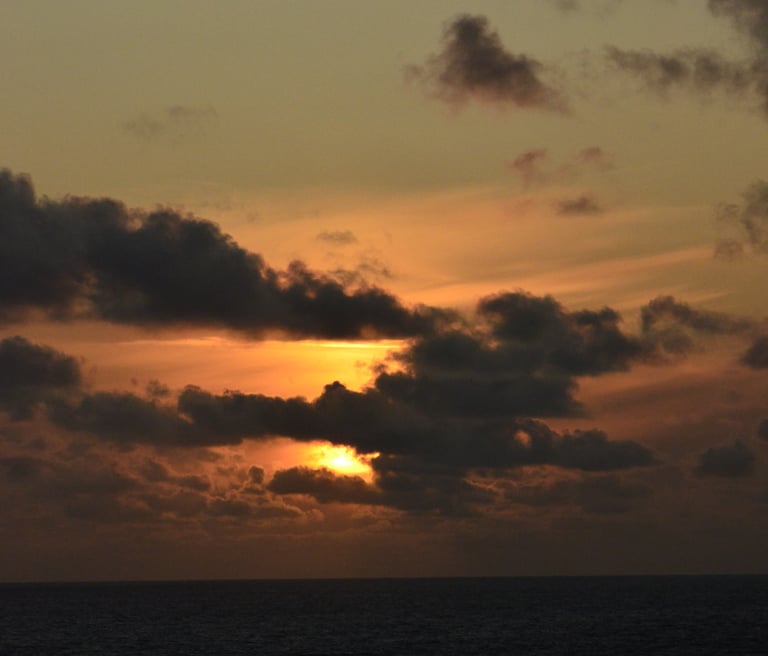 Sunset over the North Atlantic by Norway