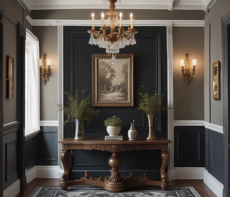 A cozy workspace filled with vintage jewelry, antique trinkets, and carefully curated accessories.