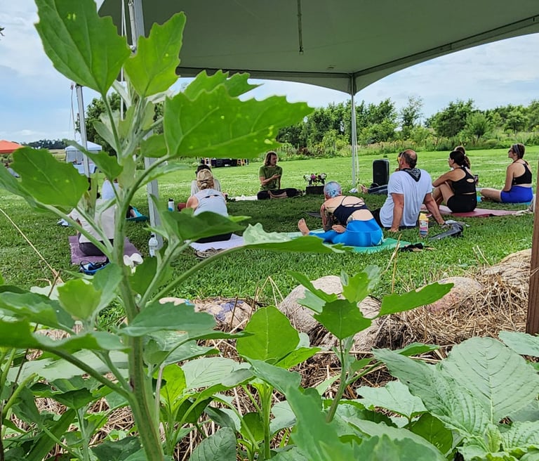 Jack Utermoehl Presenting to Yoga Teachers at a Retreat