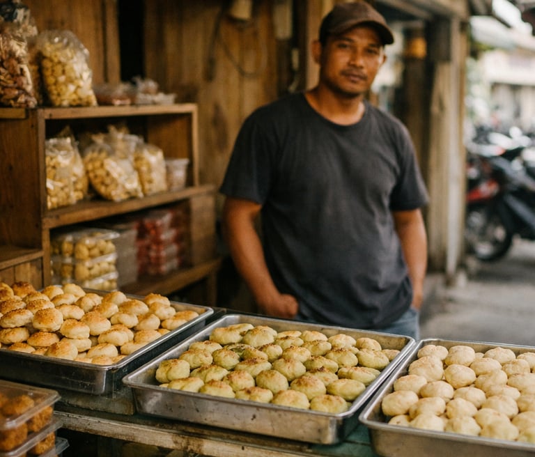 Bakpia shop in Yogyakarta's warmth