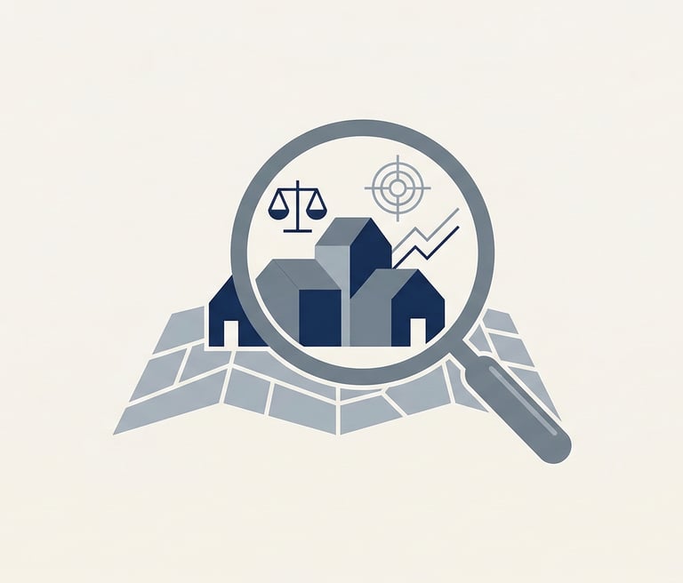 Ilustración de análisis de oportunidades inmobiliarias