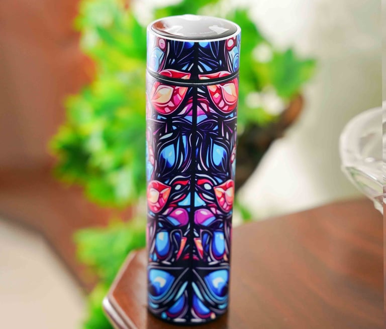 custom water bottle back