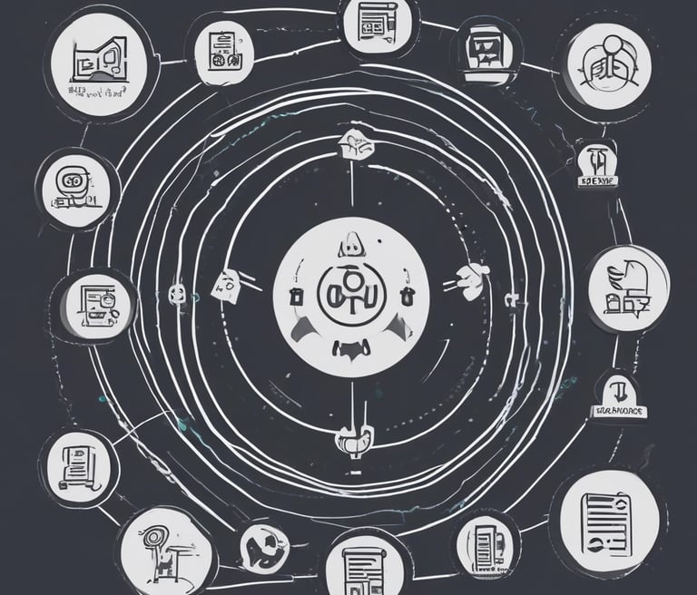 A confident business consultant advises a diverse group of executives in a sleek, modern office setting.