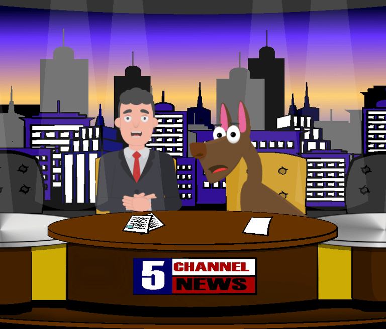 Meet Alex Thomas and his dog Ruff. It's their first day at Hound Dog News for Kids