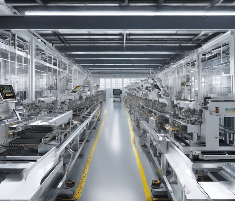 corredor de uma fabrica industrial