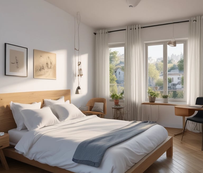 A modern hospitality setting showcasing technology integration.