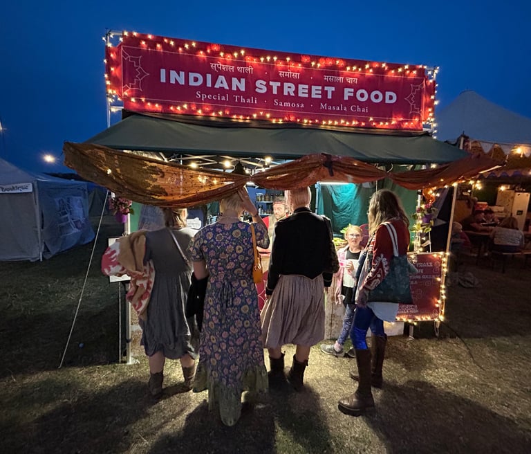 Tara Rasoi Indian Street Food stall at festival