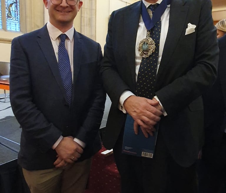 James D. Wenn with Lord Mayor of London, Alastair King