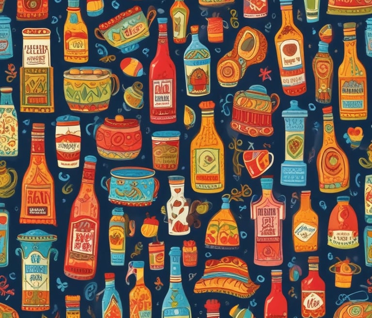 A vibrant image showcasing diverse Latin American food products.