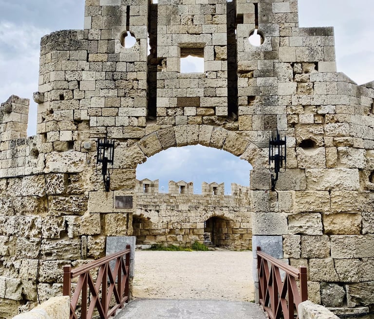 ancient ruins in rhodes old town