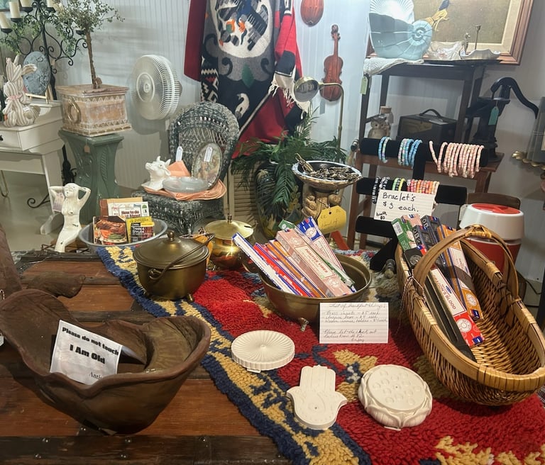 Snapshot of a picture of some of Red's Room items