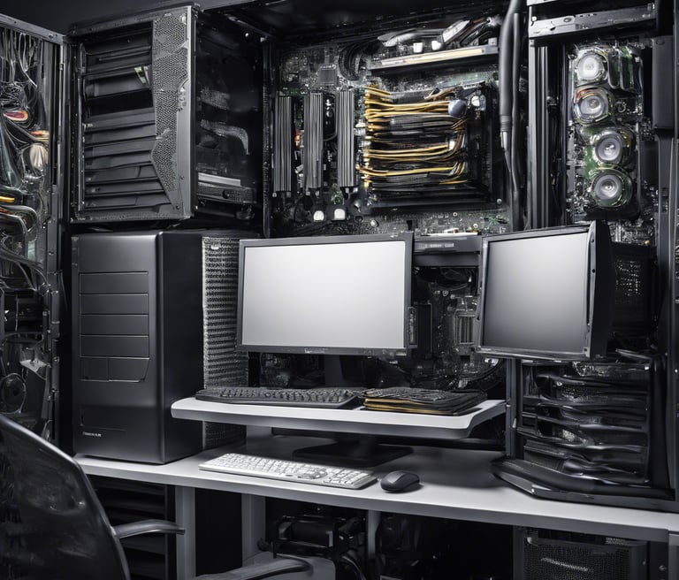 black and gold hard disk drive