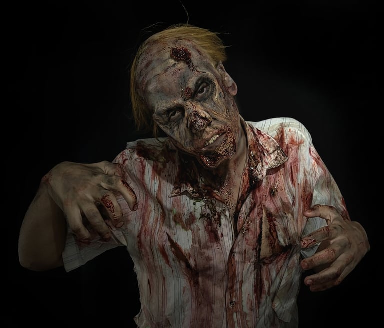 maquiagem de zumbi - curso de maquiagem de efeitos especiais