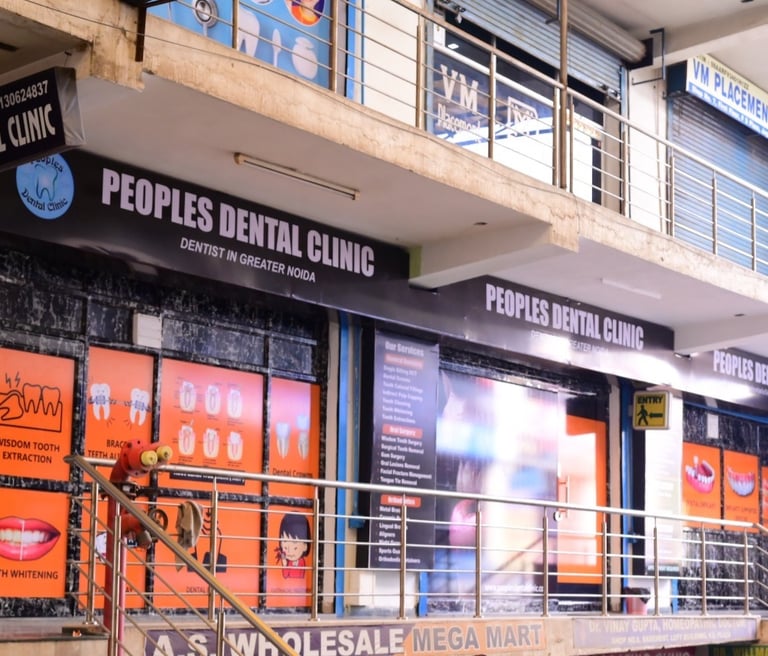 Exterior view of Peoples Dental Clinic in Greater Noida