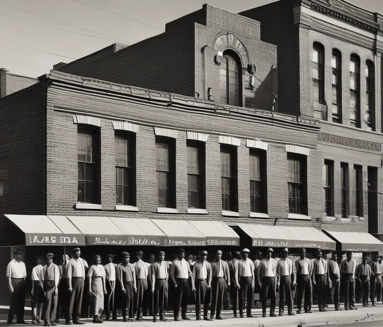 A professional team meeting in a modern office.