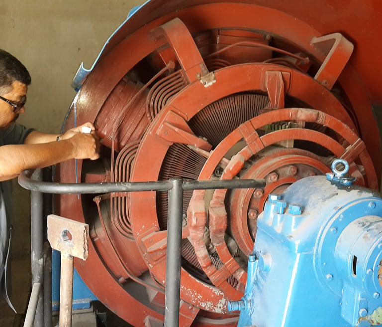 Overhauling of 650kW DC motor