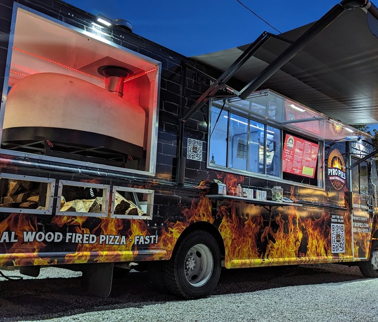 wood fired brick oven pizza food truck