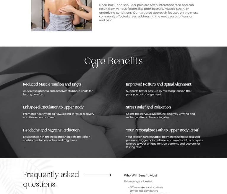 Back, Neck &Shoulders Massage