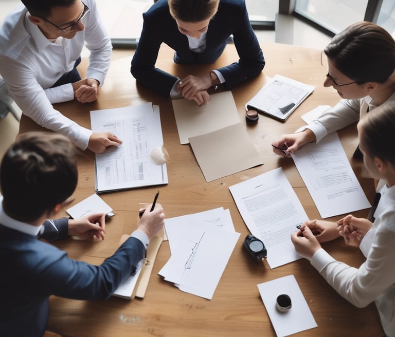 A diverse team collaborating on digital marketing strategies and eCommerce solutions.