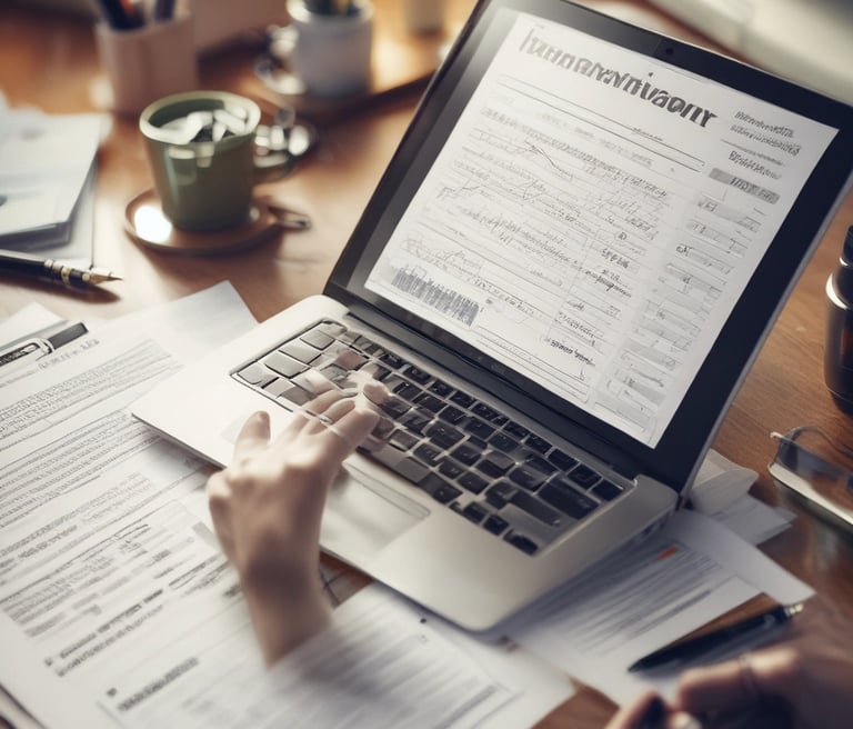 An interior space with a high ceiling featuring a large electronic board displaying various financial data and numbers. There is modern seating with red and white chairs, and a person is walking through the room.